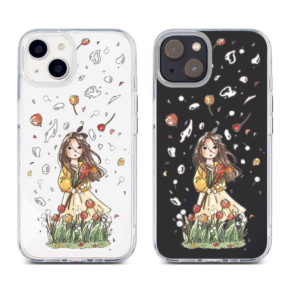 [READY] Blooming Orange Hybrid Rubber Case V5 Samsung A25 Black