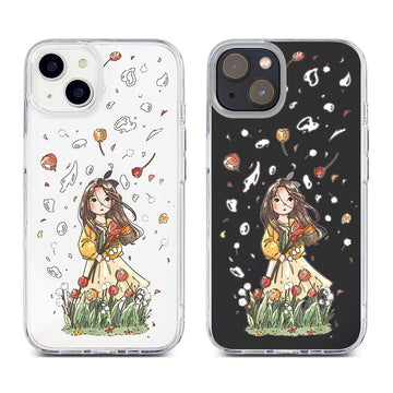 [READY] Blooming Orange Hybrid Rubber Case V5 Samsung A25 Black