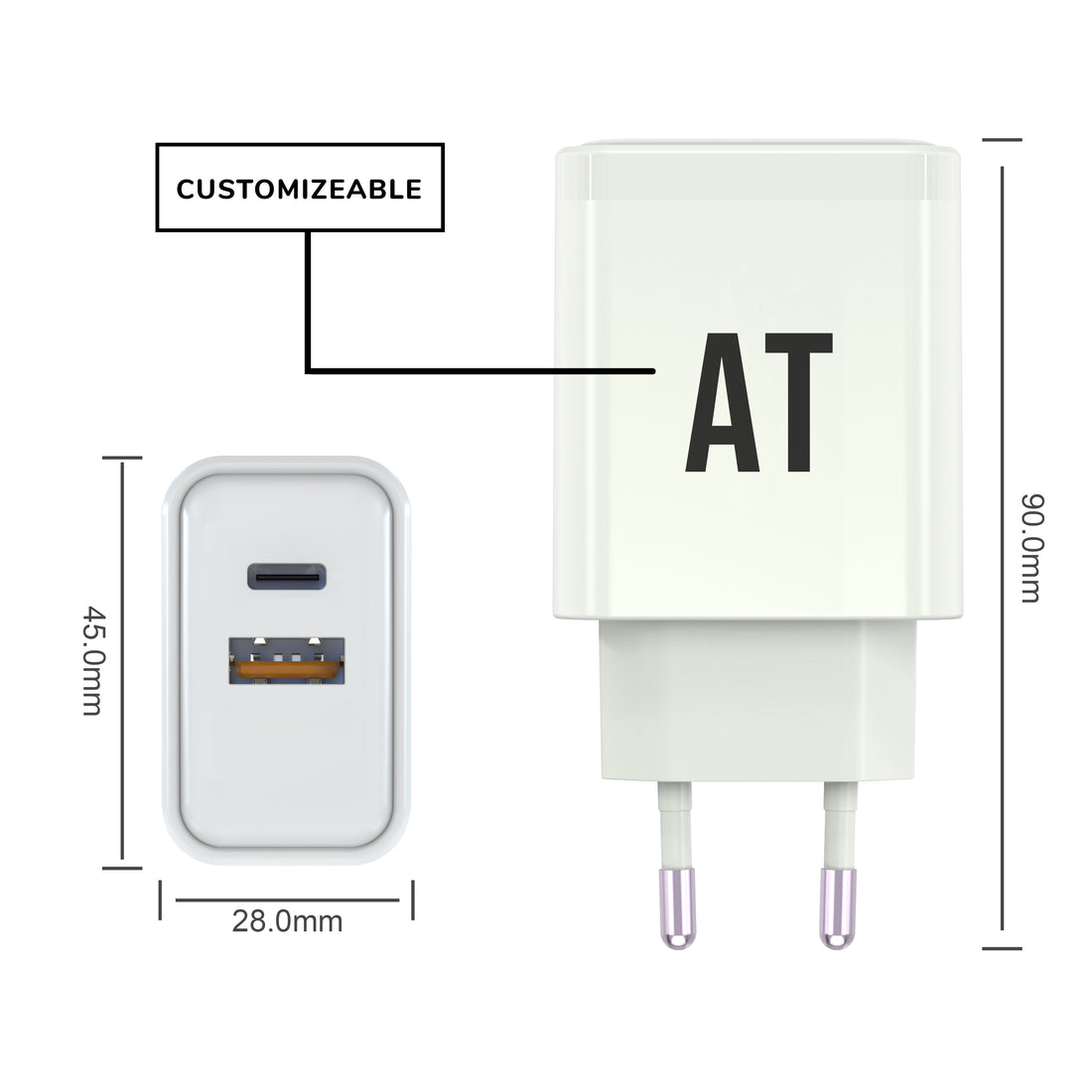 Fast Charger Kepala Charger 2 Ports PD 25W QC 3.0 FC001