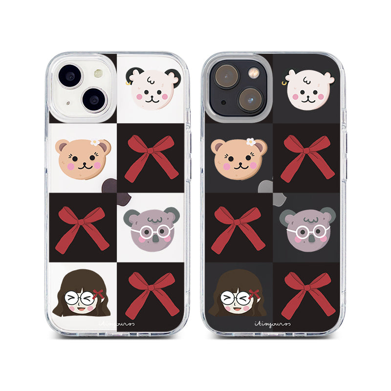 [Ready] Checker Ribbon Board Hybrid Rubber Case Samsung S24 Black