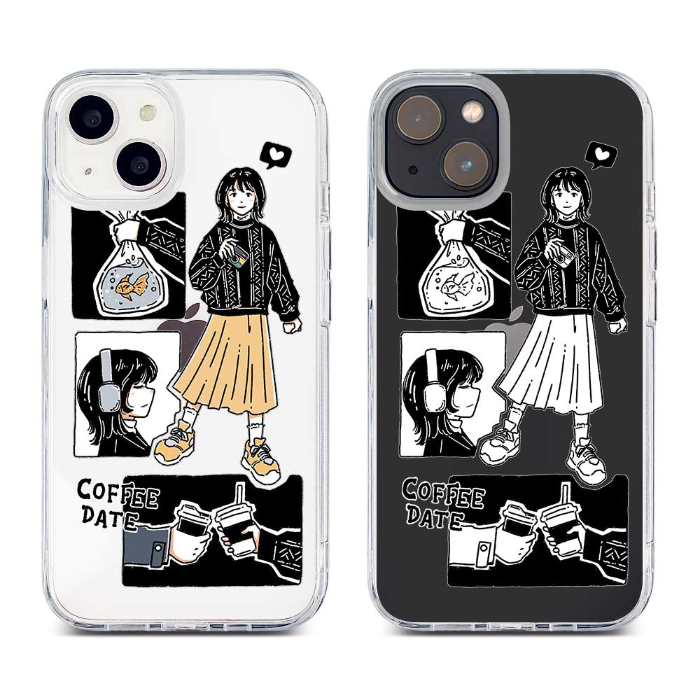 [READY] Coffee Date Girl Hybrid Crystal Case Samsung S24 Ultra