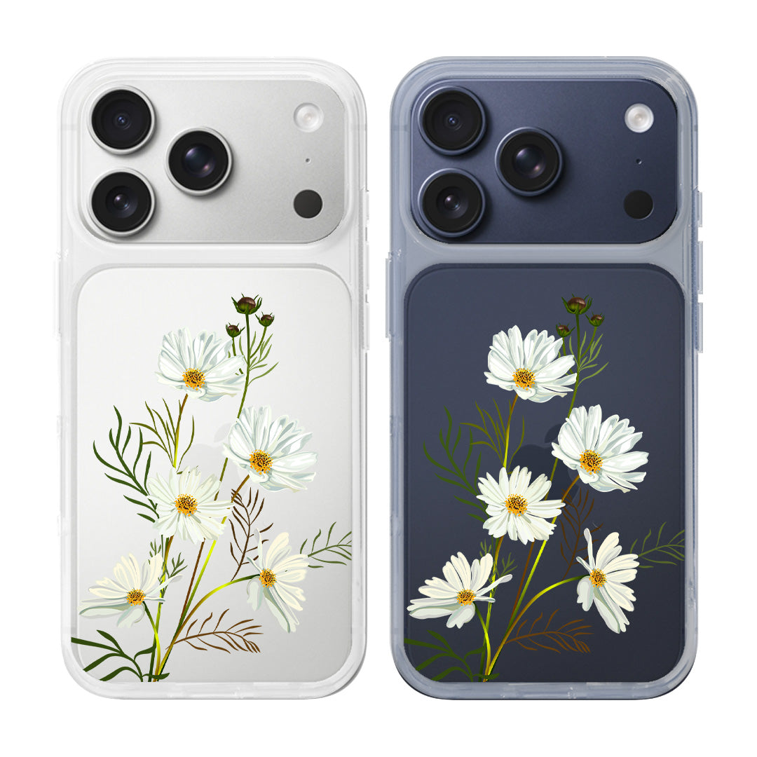 Daisy Flowers / Hybrid Rubber Magsafe V3 iPhone 14 Black