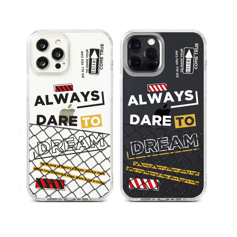 Dare to Dream / Hybrid Rubber Case V3 iPhone 14 Plus Black