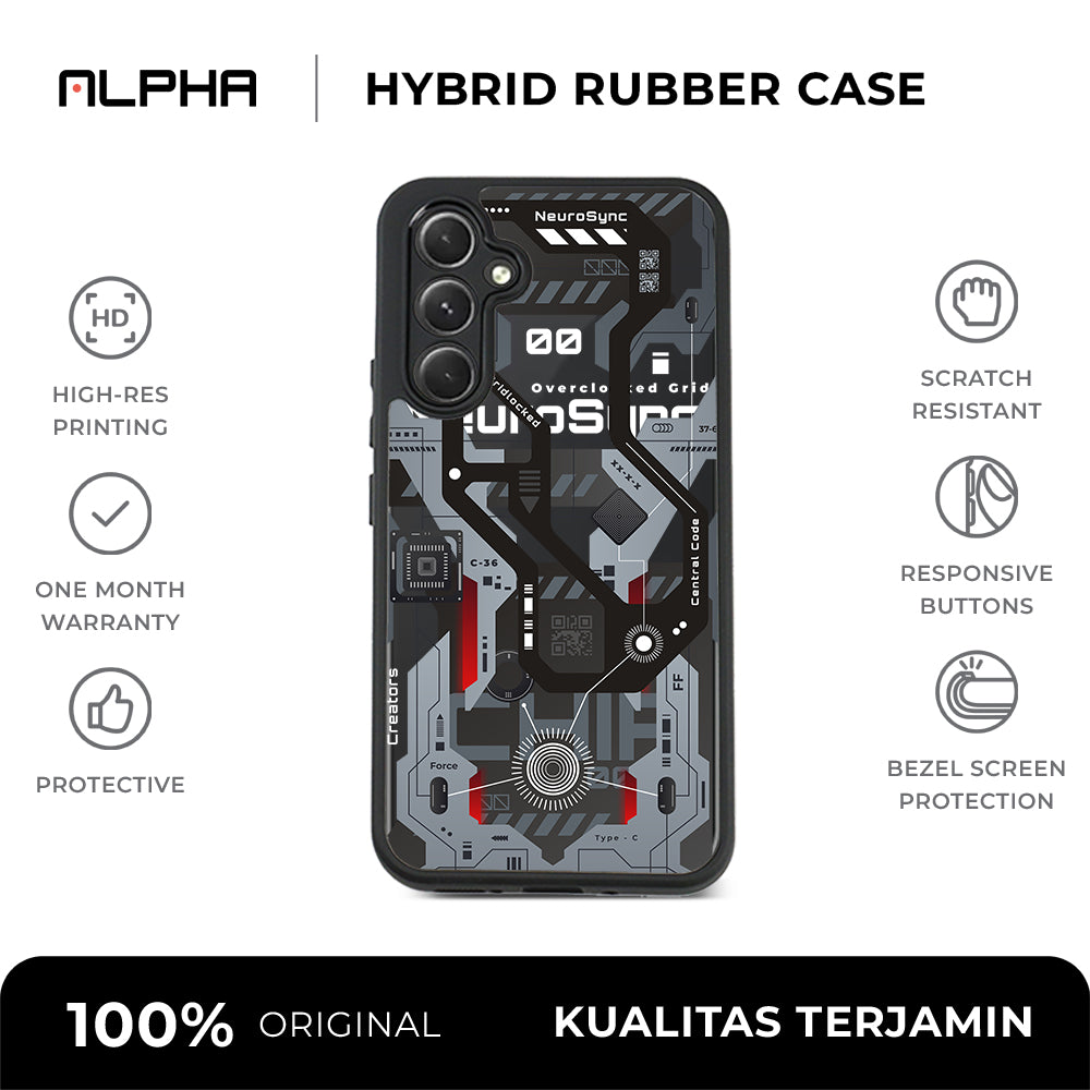 Dark OS Hybrid Rubber Case V5 - Samsung A56 / Black