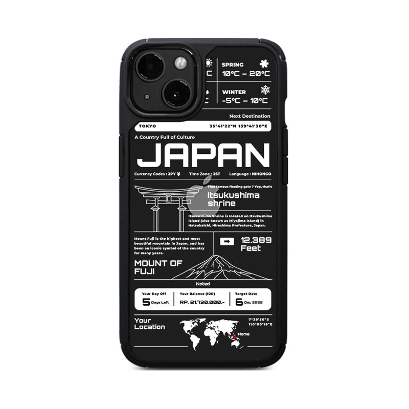 Destination To Japan / Hybrid Rubber Case Magsafe iPhone 13 Black