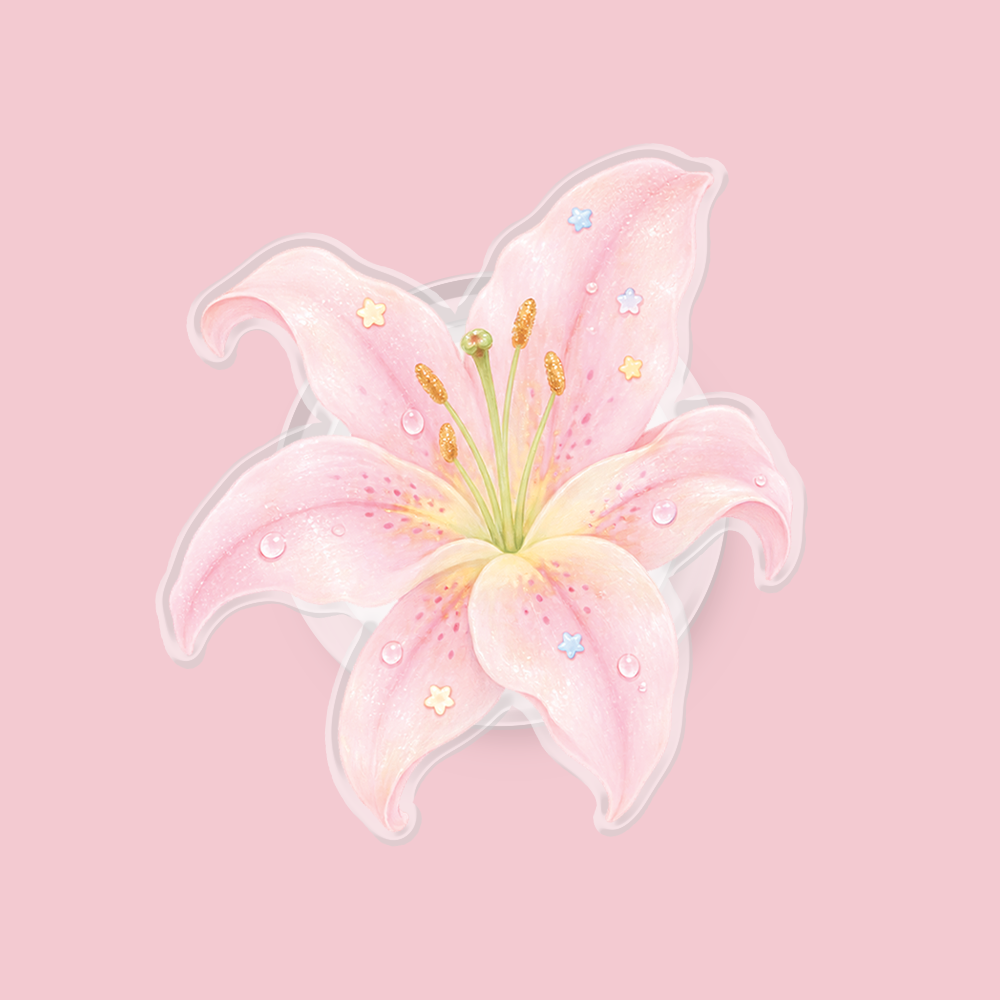 Dreamy Lily Magnetic Pop Up Stand - Clear