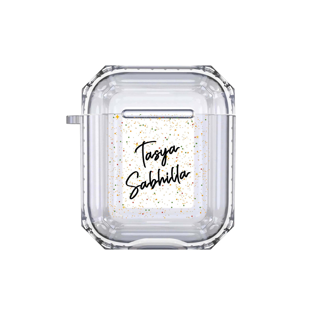 Glittering On Your Name Airpods or Earbuds Case Airpods - Basic (Impact Slim) (TPE White)