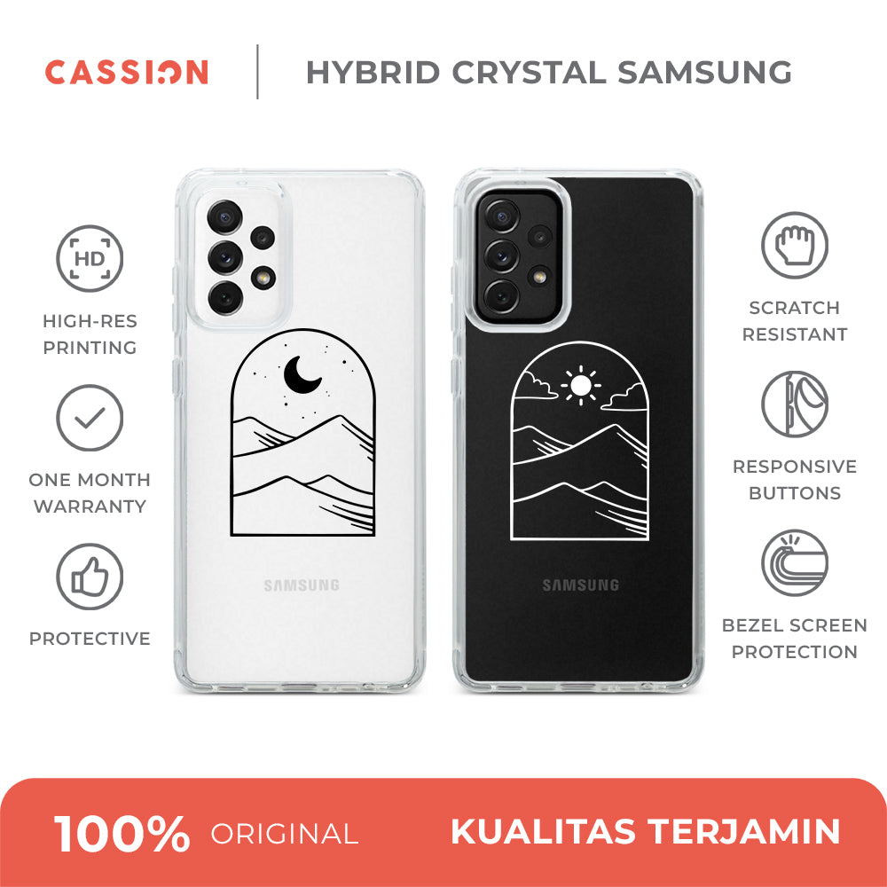 Mountain Line Art CP01 - Sun Hybrid Crystal Case - Samsung A37