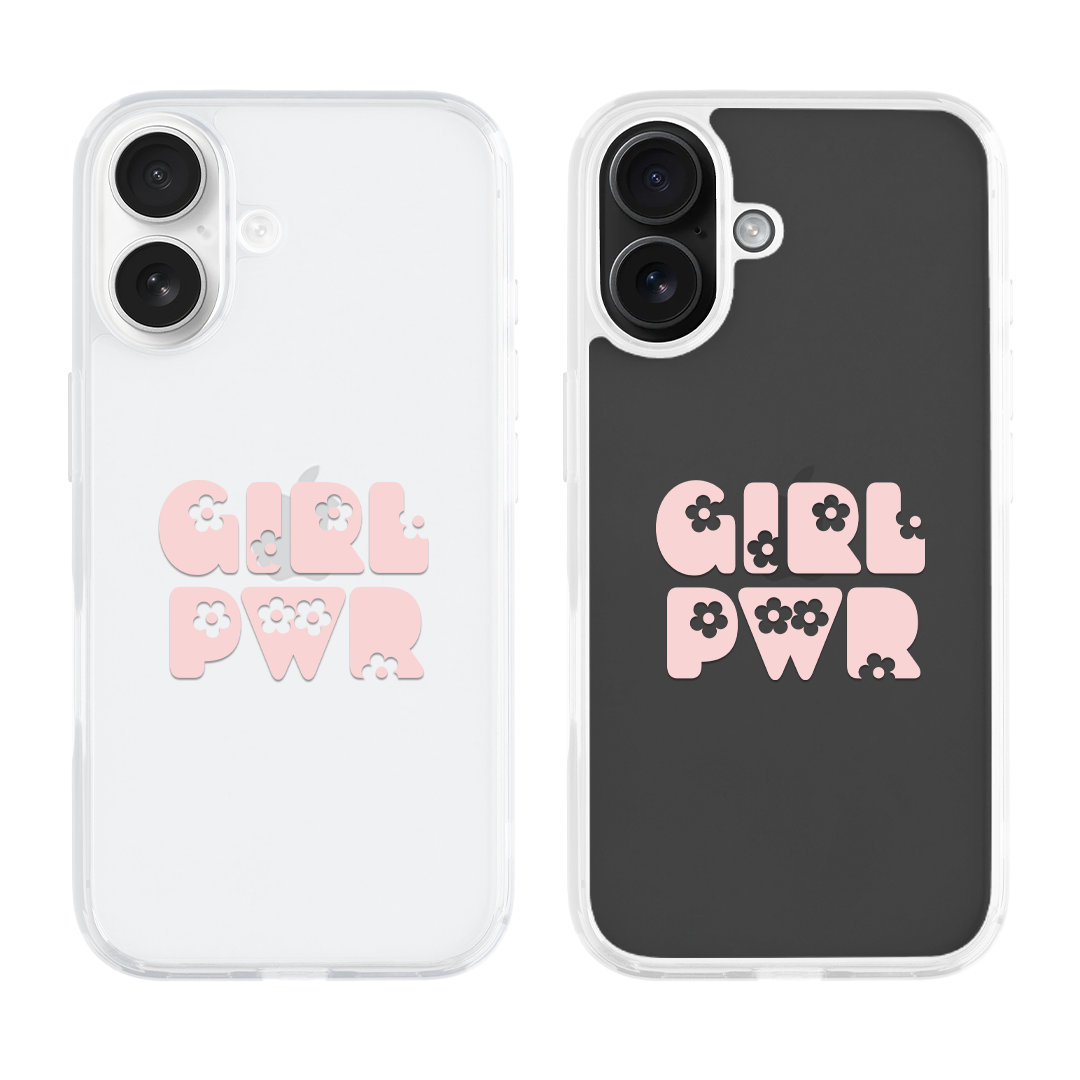 [READY] Pink Power Hybrid Crystal Case iPhone 16 Plus / Black