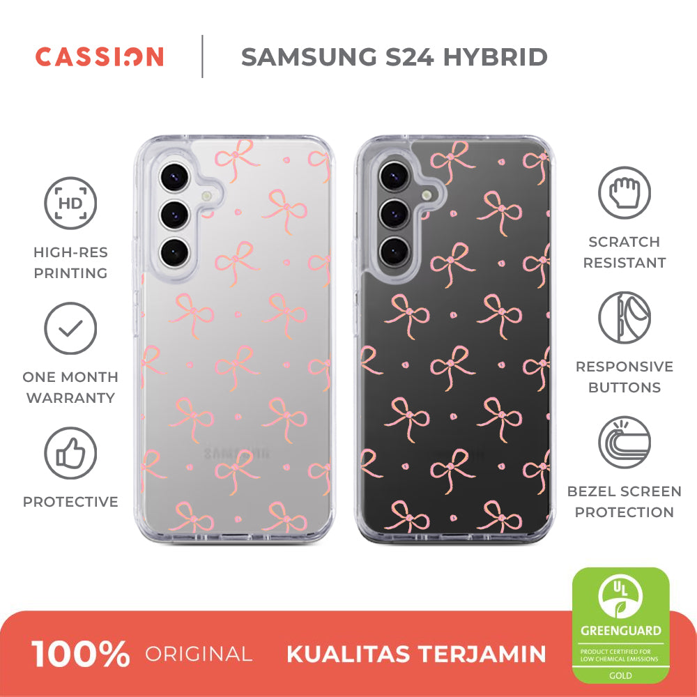 Pretty Peachy Hybrid Crystal Case - Samsung S24