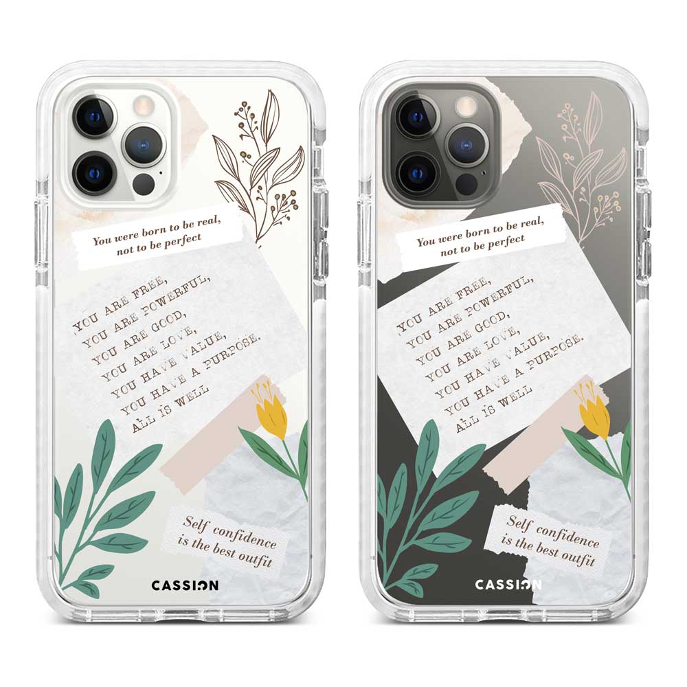 Self Confidence Is The Best Outfit Hybrid Crystal Case - iPhone 14 Pro Max