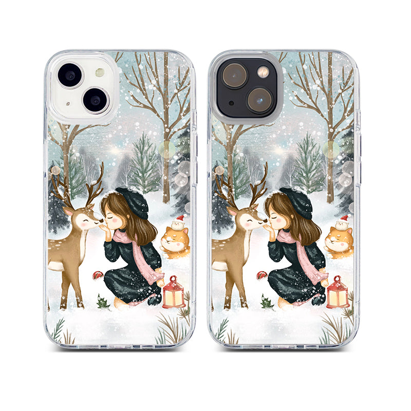 [Ready] Shibapao Winter Wonderland Hybrid Rubber Case Samsung S23 Ultra Black