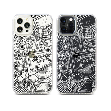 [Ready] Sketch of Classic Instruments Hybrid Rubber Case iPhone 14 Black