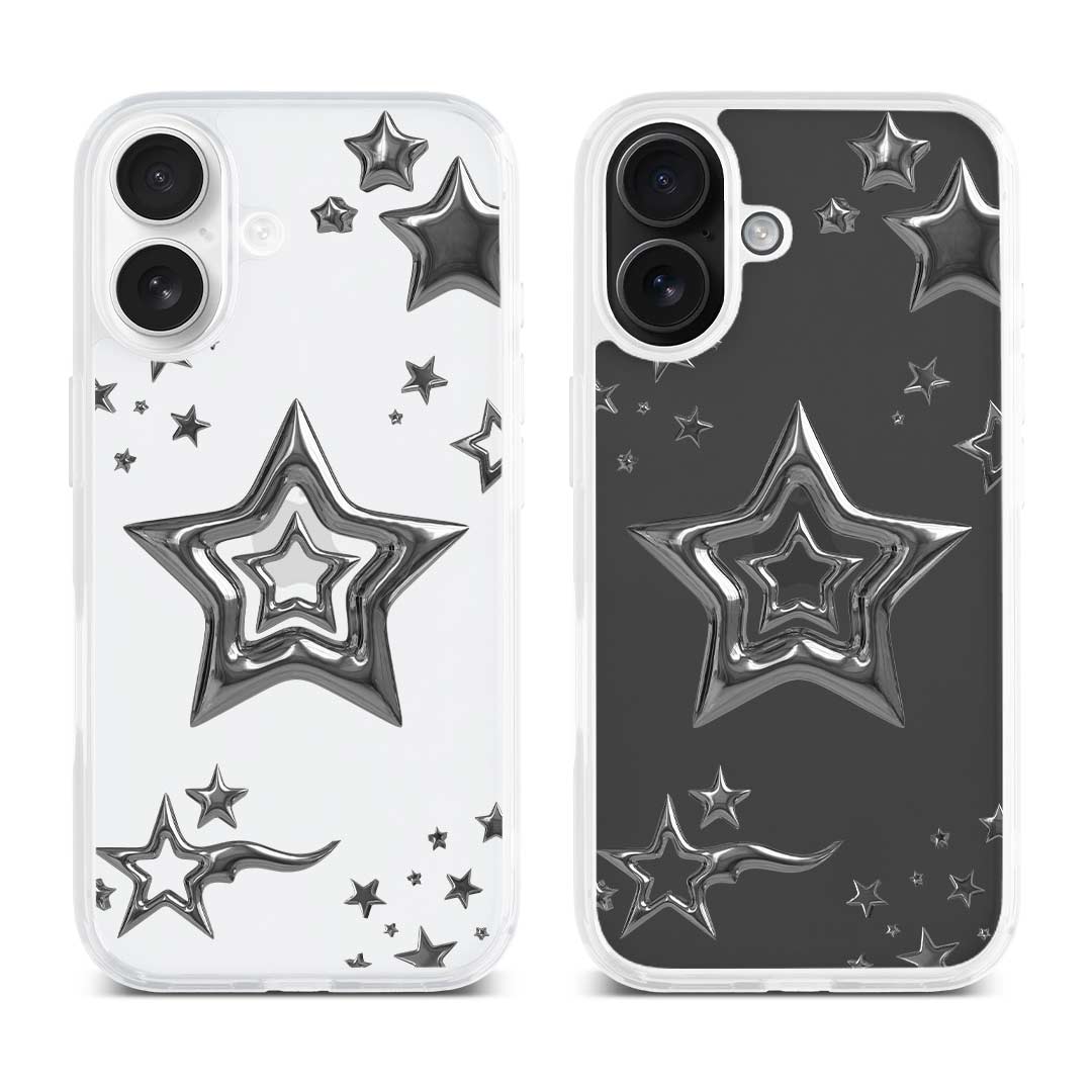 Star Chrome / Hybrid Rubber Case V3 iPhone 14 Black