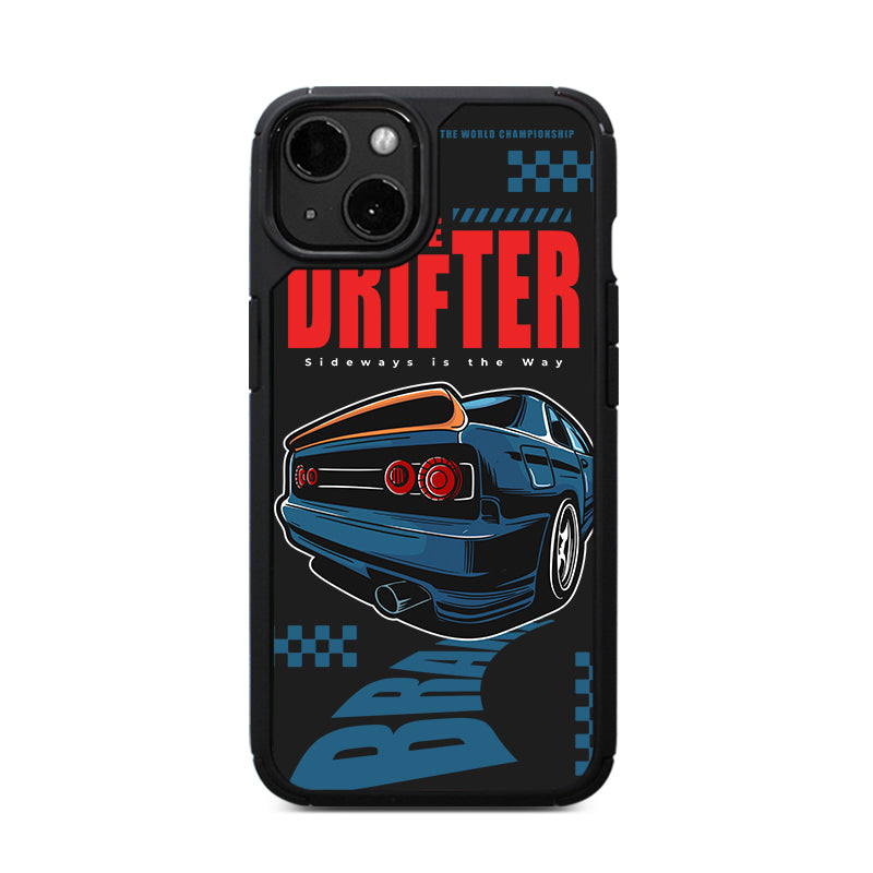 The Drifter / Hybrid Rubber Case iPhone 15 Black