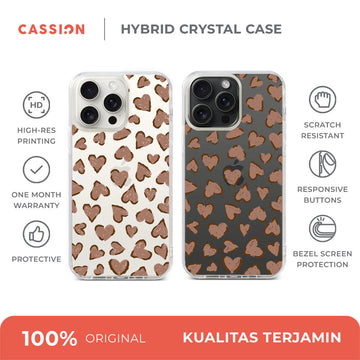 Cocoa Heartbeat Hybrid Crystal Case - iPhone 14 Pro