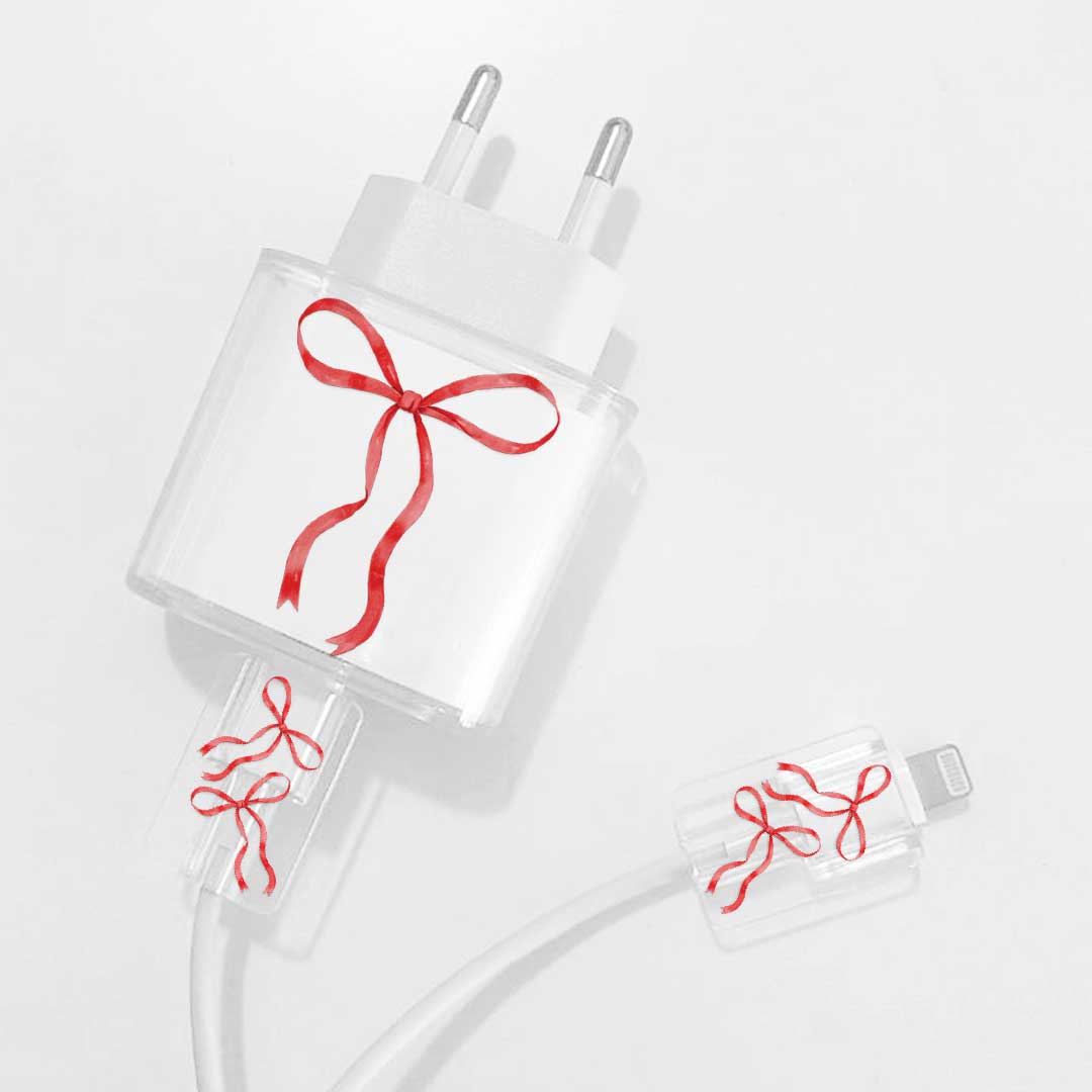 Ready Charger Case Red Ribbon Charger Case