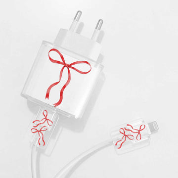 Ready Charger Case Red Ribbon Charger Case