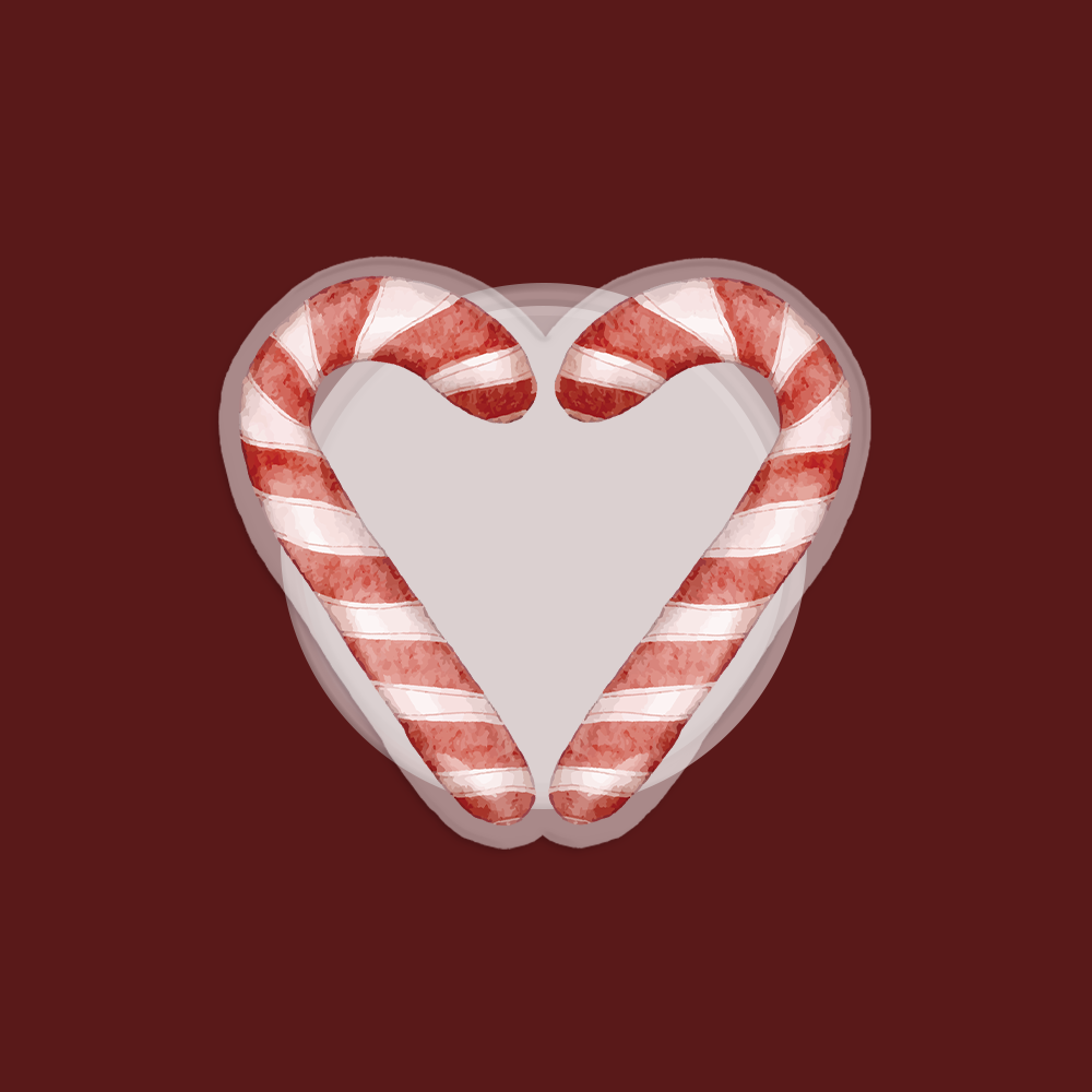 [Ready] Candy Cane Heart Popup Stand Acrylic