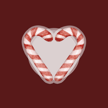 [Ready] Candy Cane Heart Popup Stand Acrylic