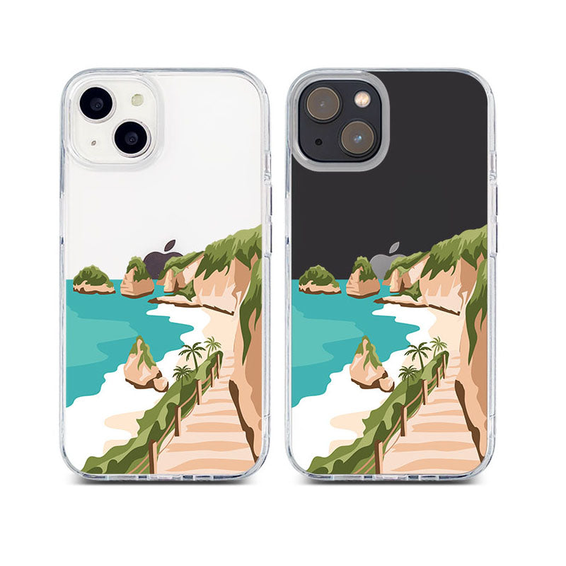 [Ready] Seaside Escapade Hybrid Crystal Case Samsung S23 FE