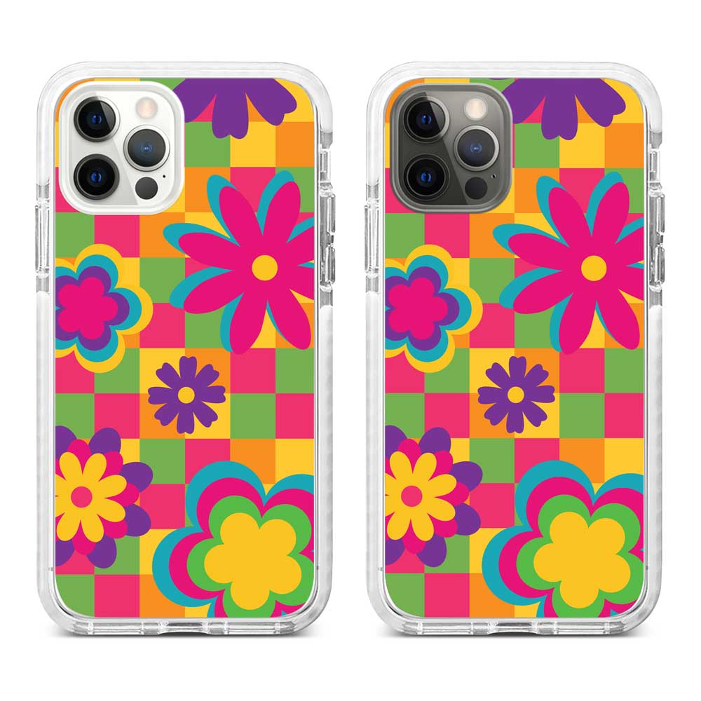 [Ready] Cassion Groovy Retro Flowers for Samsung Hybrid Crystal Case Samsung A32 4G