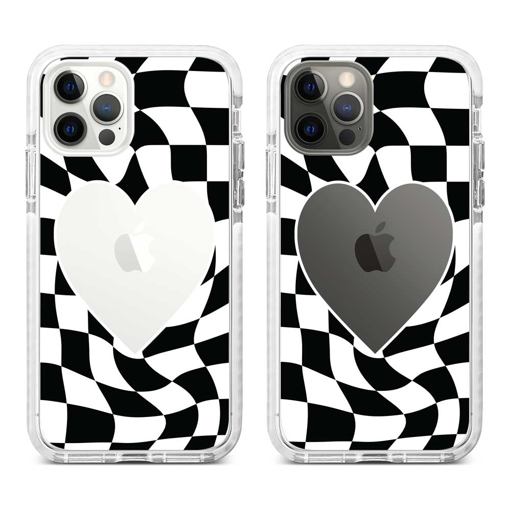 [Ready] Cassion Chessboard Love for iPhone Hybrid Crystal Case iPhone 12 Mini