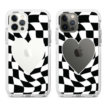 [Ready] Cassion Chessboard Love for iPhone Hybrid Crystal Case iPhone 12 Mini