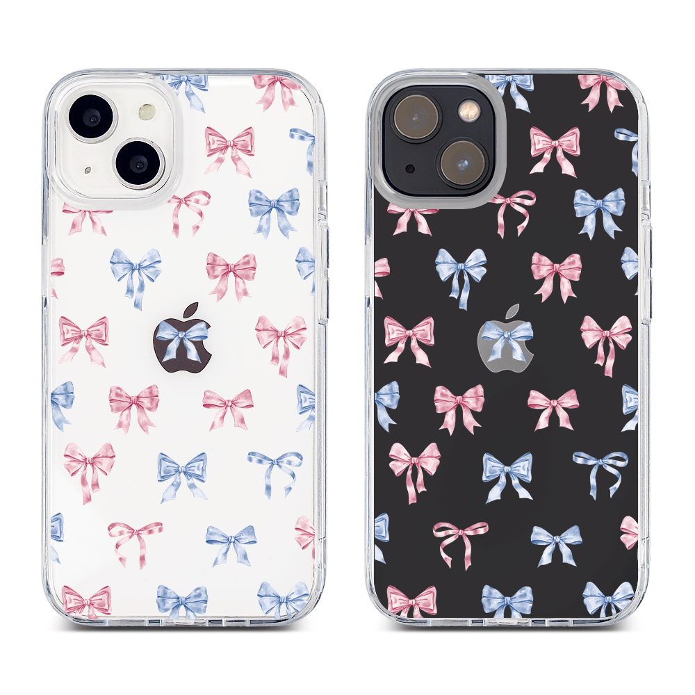 [Ready] Duo Combo Ribbons Hybrid Crystal Case iPhone 15 Plus