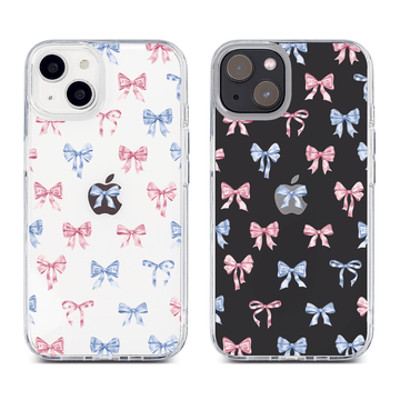 [Ready] Duo Combo Ribbons Hybrid Crystal Case iPhone 15 Plus
