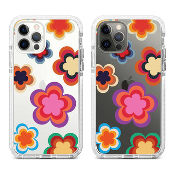 Retro Floral Pattern / Hybrid Crystal Magsafe iPhone 13