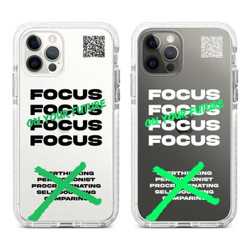 [READY] Focus On Your Future Hybrid Rubber Case iPhone 15 Black