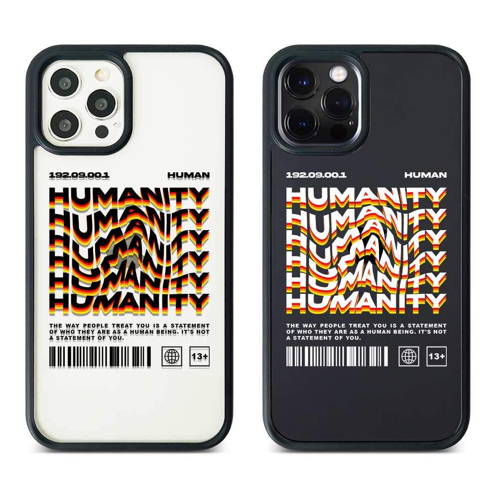 Human Needs Humanity / Hybrid Crystal Case iPhone 15 Pro