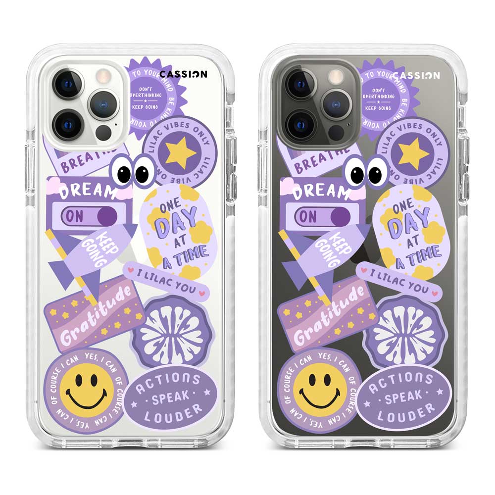 [Ready] Cassion Lilac Affirmation Case for iPhone Hybrid Crystal Case iPhone 12 Pro