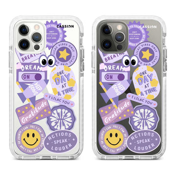 [Ready] Cassion Lilac Affirmation Case for iPhone Hybrid Crystal Case iPhone 12 Pro