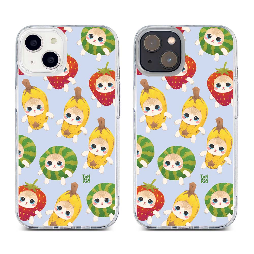 [Ready] Cassion Froot Kitties By Ton N Kay for iPhone Hybrid Crystal Case iPhone 15 Pro Max
