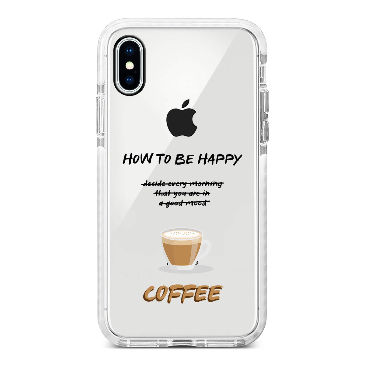 [Ready] Cassion How To Be Happy? Coffee for Samsung Hybrid Crystal Case Samsung A54