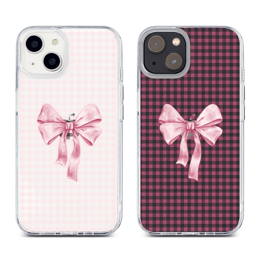 [Ready] Pink Plaid Hybrid Crystal Case iPhone 11