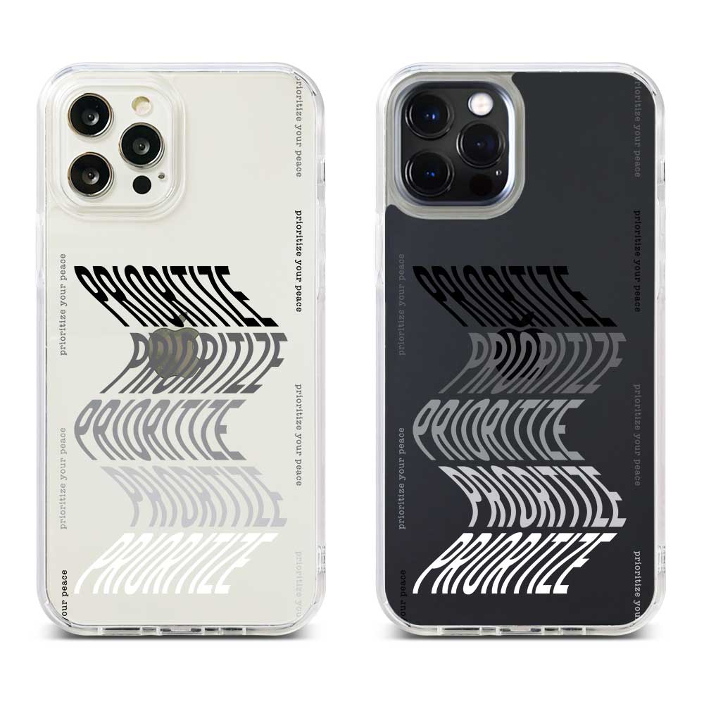 [Ready] Cassion Prioritize Your Peace for iPhone Hybrid Crystal Case iPhone 11 Pro