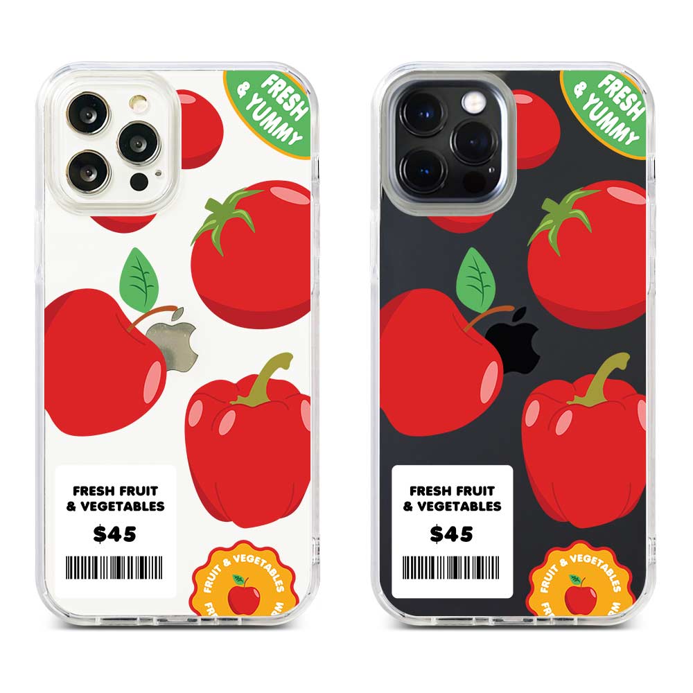 Red Fruit & Vegetables / Hybrid Crystal Case Samsung A56