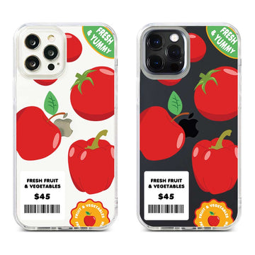 Red Fruit & Vegetables / Hybrid Crystal Case Samsung A56