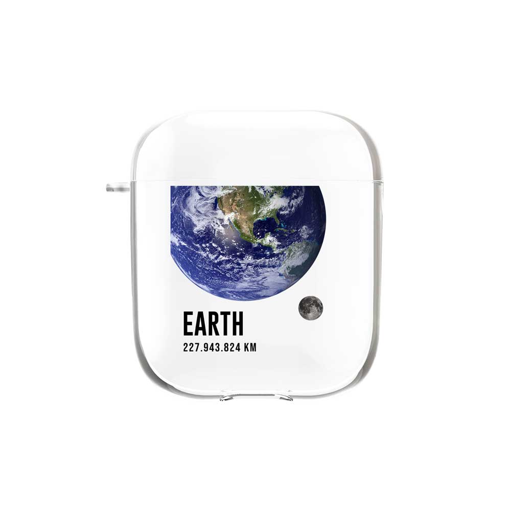 [Ready] Earth and Moon Airpods or Earbuds Case / Airpods Case Pro 2 (Impact Slim (TPE White)