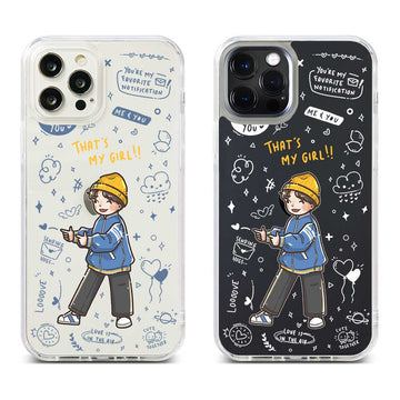 Thats My Couple / Thats My Girl / Hybrid Rubber Case V3 iPhone 17 Pro Max Black