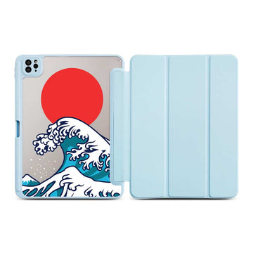 [Ready] The Japan Wave For Ipad Case / iPad Trifold Smart Case iPad Pro 11 inch M1 M2 Yellow