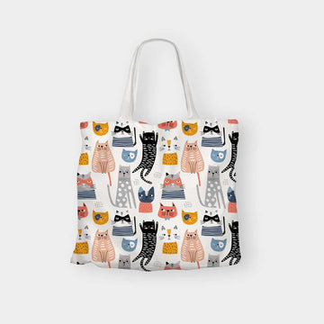 Tas Belanja Lipat Tote Bag Types of Cats