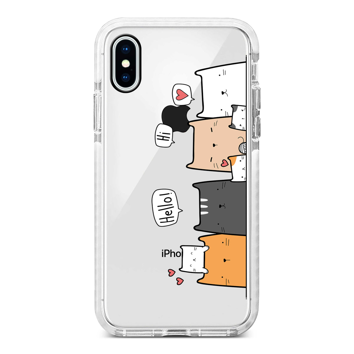 Case Cat CAT-26 / Hybrid Rubber Case V3 iPhone 7+ 8+ Black