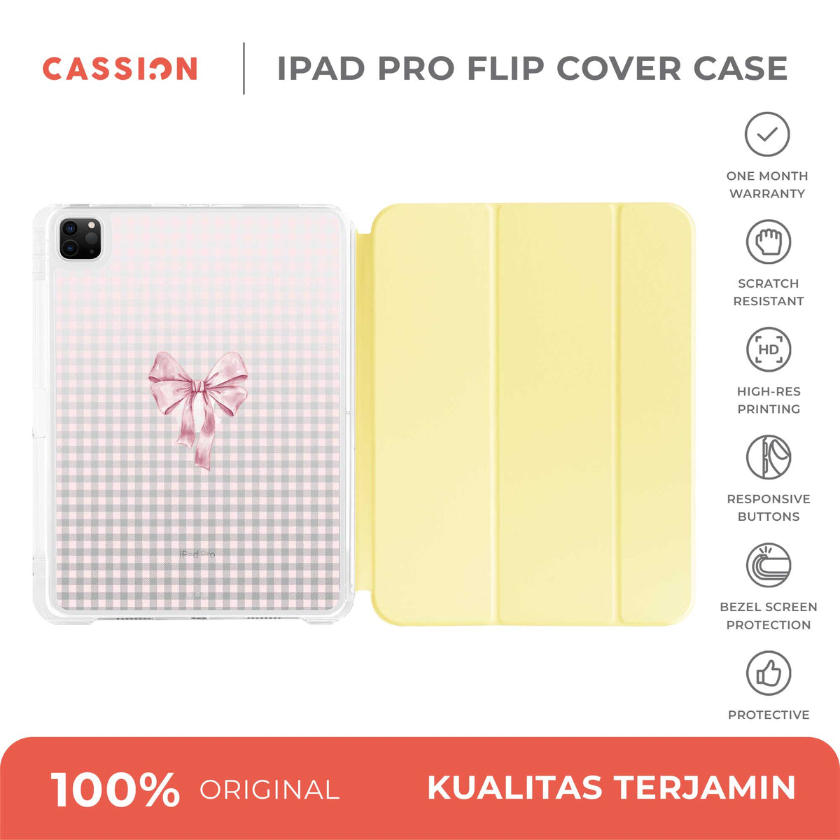 Pink Gingham Ipad Case